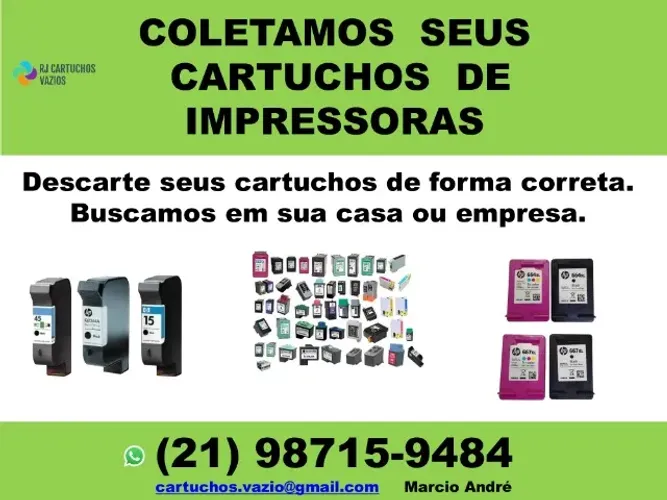 Cartuchos de impressoras usados e vencidos