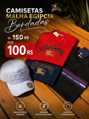 Camisetas malha egipicia