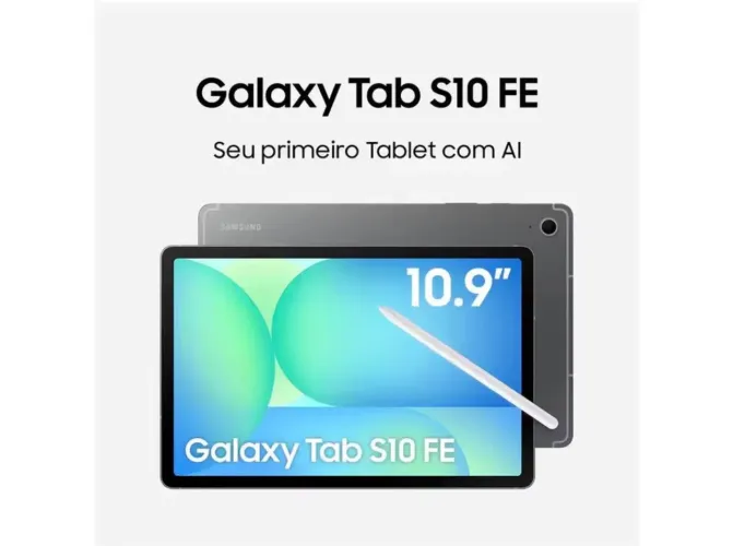 Tablet Samsung Galaxy Tab S10 FE Capa e Caneta SPen 8GB 128GB 10,9" Wi-Fi - [ LACRADO ] 