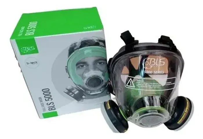 Máscara Facial completa BLS 5000 B-lock Panorâmica EPI Proteção Respiratória Filtros