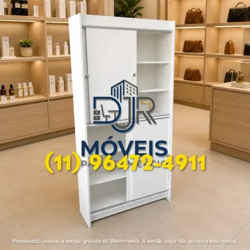 ARMÁRIO MULTIUSO COM PORTAS DE CORRER - NOVO - ENTREGA RÁPIDA