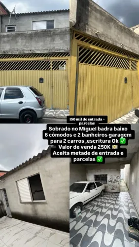Sobrado 6 comodos + quintal e garagem 