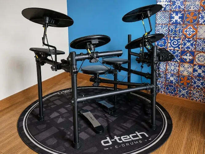 Bateria Eletrônica D-Tech E-Drums Completa - Pouco Uso