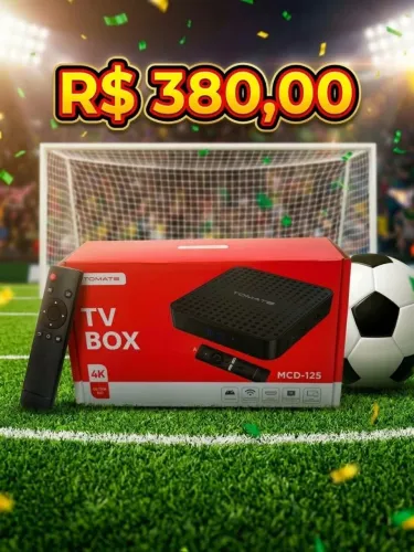 TV Box Tomate 4K MCD-125 Android Wi-Fi 5G - Novo na Caixa<br>