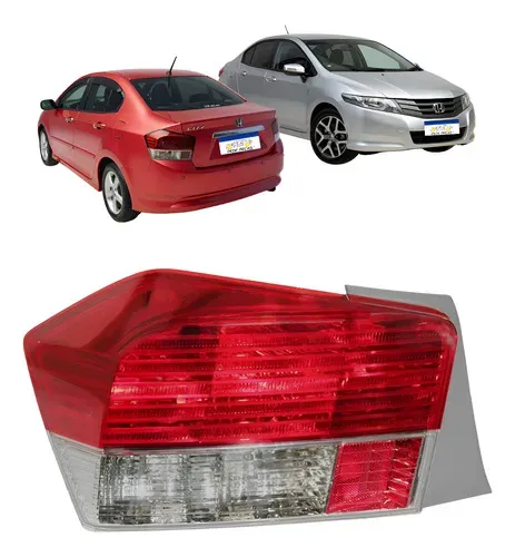 Lanterna Traseira City 2009 2010 A 2012 Esquerdo C/soquete Esquerdo/motorista Vermelho