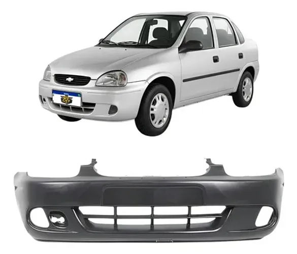 Parachoque Dianteiro Corsa Classic 2008 A 2010 Com Furo Preto