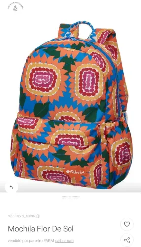 Mochila Flor De Sol da marca infantil Fábula (grupo FARM) 