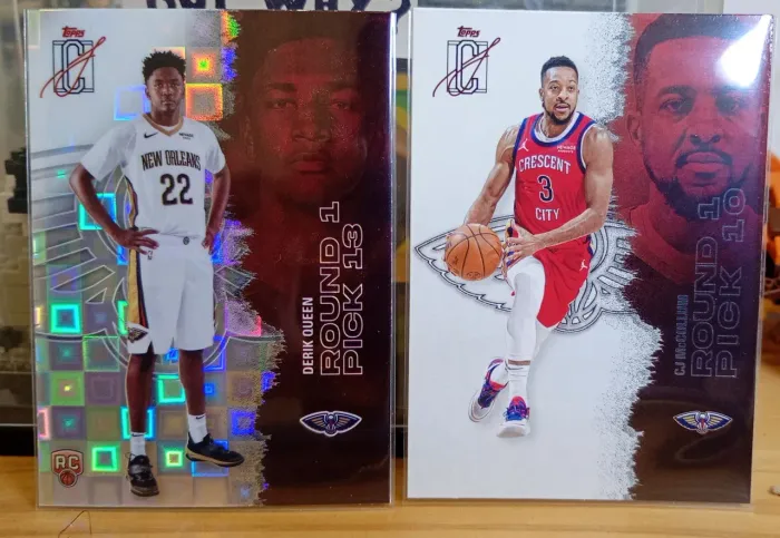 cards nba topps signature class 25/26 -derik queen cj mccollum (pelicans)