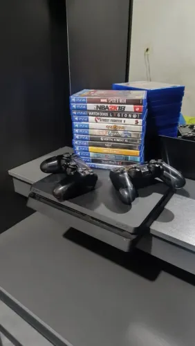 Ps4 Slim + 10 jogos 