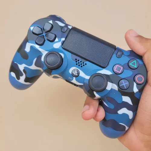 Dualshock 4 Camuflado Azul Sem Fio Controle PS4 Compatível TV xCloud Celular Computador