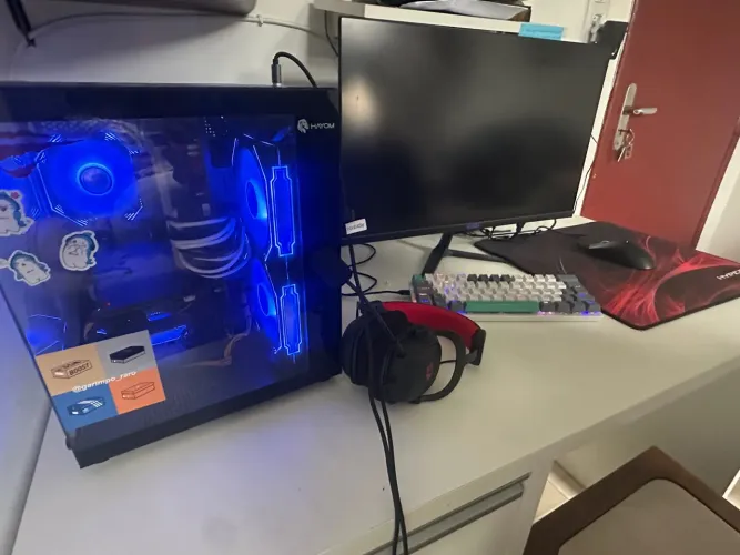 Setup Gamer Completo (PC Ryzen 5 + RX 580 8GB + Monitor 100Hz + Periféricos)
