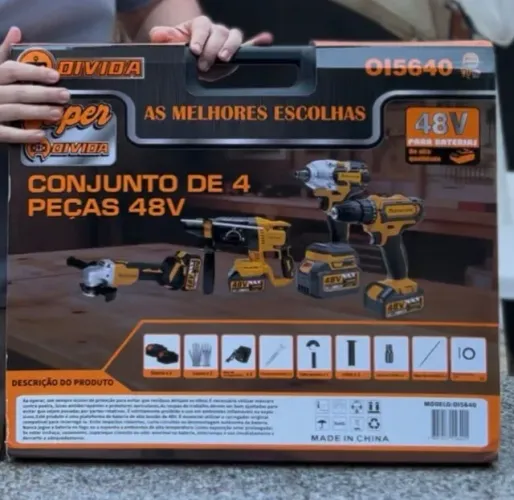 Kit 4 ferramentas a bateria 48V