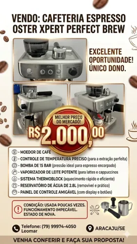 Cafeteira Expresso Oster Xpert Perfect Brew