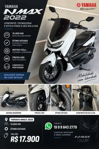 Yamaha NMAX 160 2022 - 15.000 km - ABS - Ótimo Estado