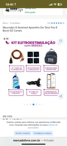 Vendo Tens neurodyn lii portátil seminovo 