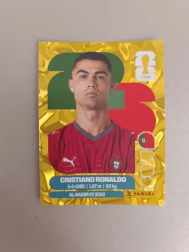 Figurinha CR7 Gold Crumple
