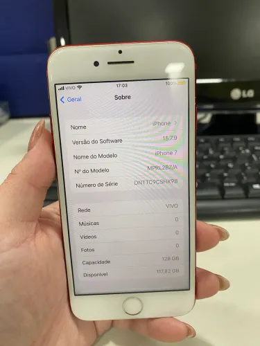 IPHONE 7 VERMELHO 128GB
