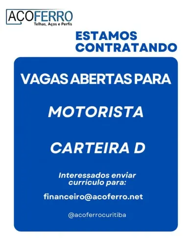 Vaga de motorista
