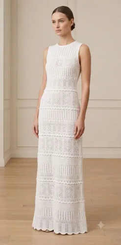 Vestido de Tricô branco