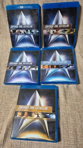 5 DVDS BLU-RAY JORNADA NAS ESTRELAS II, IV, VI, IX E XX