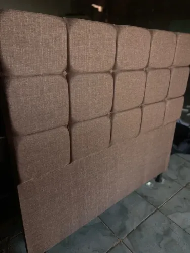 Cabeceira casal tecido linho nova 