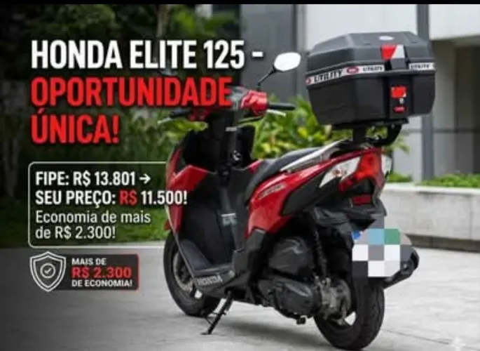 Oportunidade imperdível (Honda elite 2024) super consevada