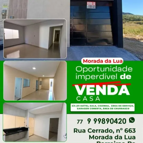 Casa 3Qtos 157m2 Morada Lua Barreiras