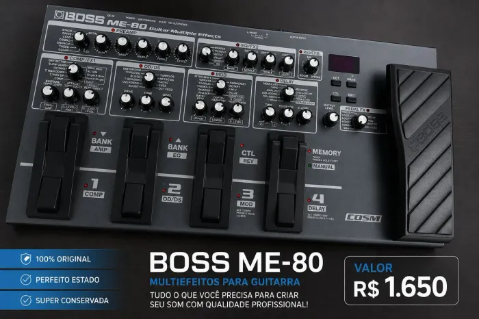 Pedaleira Boss Me 80