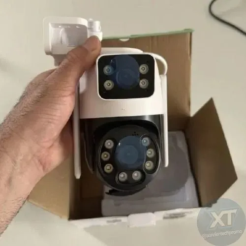 Câmera de Vigilância 360º ICSEE FHD 1080p Prova d'agua Visão noturna Sensor de movimento