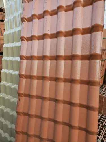 Telha Colonial PVC Terracota e Marfim 2,42 x 0,86