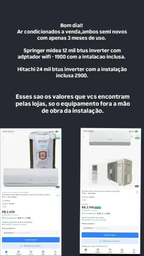 Ar condicionados a venda 