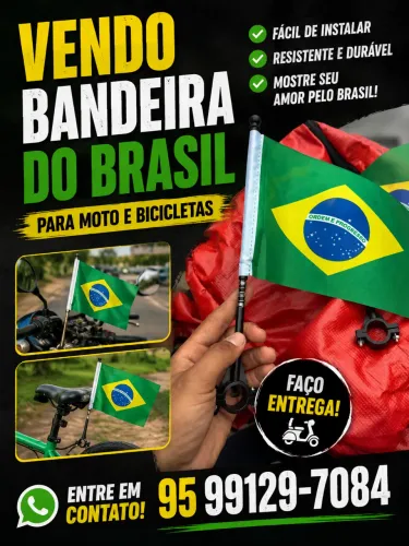 Vendo bandeira do Brasil para moto e bicicletas