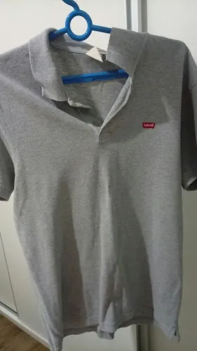 camisa polo levis cinza p