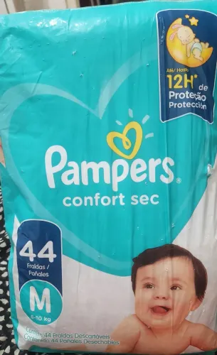 Pack de 44 Fraldas M PAMPERS confort sec