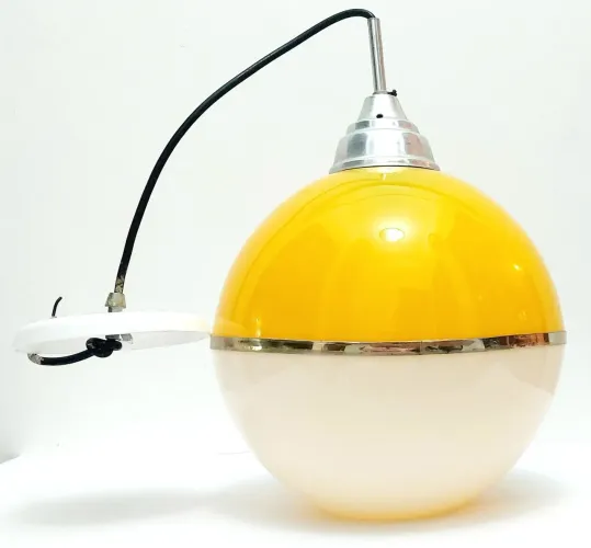 Luminária Pendente Acrílico Bowl Estilo Space Age década 60/70