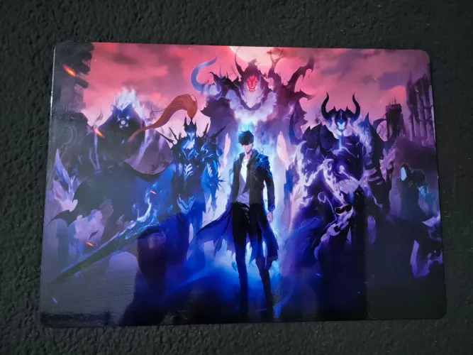 Quadro Metalizado Solo Leveling Full HD Brilhante Pôster Oficial