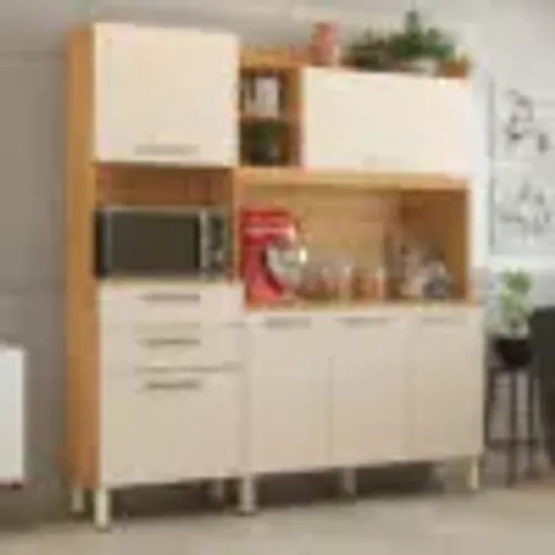 Kit de Cozinha Paris 1,78m Cinamon/Off White em MDP tt45 S