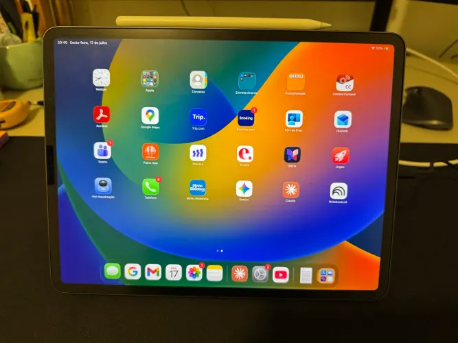 Ipad Pro 12.9 - 4 geração- 128 gb + apple pencil + capa magnética
