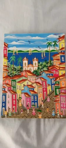 Telas de Márcio Sá artista naif da Bahia salvador