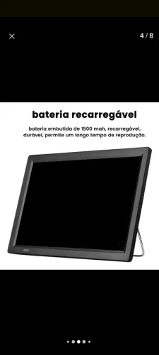 Tv portátil 15 polegadas led HD USB HDMI SD monitor 