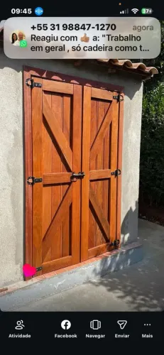 Porta de madeira maciça cumaru