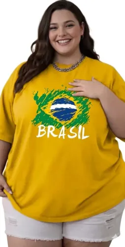 camisa do  brasil  plus size tamanho especial 