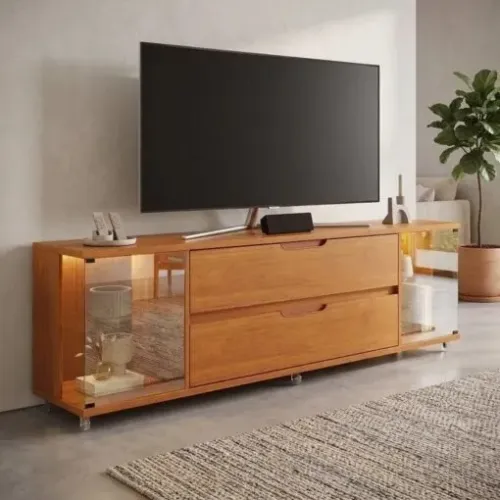 Entrega rápida - Rack até 70? Órion Cinamomo 182cm LED