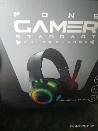Fone gamer led 