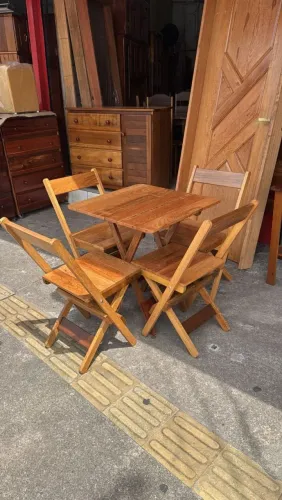 Mesa Dobrável 4 Cadeiras Nova ( Fazemos Entrega )