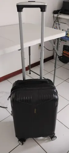 Mala de Bordo 10 kg 4 Rodas Preta Baggagio