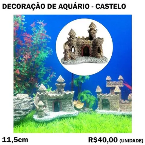 Decoração de Aquário - Castelo