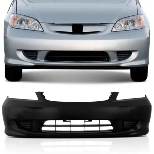 Parachoque Honda Civic 2004 à 2006 - Dianteiro Preto Liso - TYG