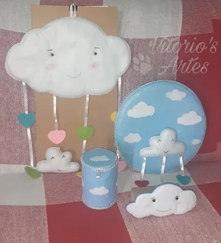 Kit Chuva de amor para decoração 5 itens