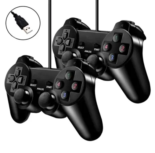 Kit 2 Controles Usb Para Pc, Games Stick